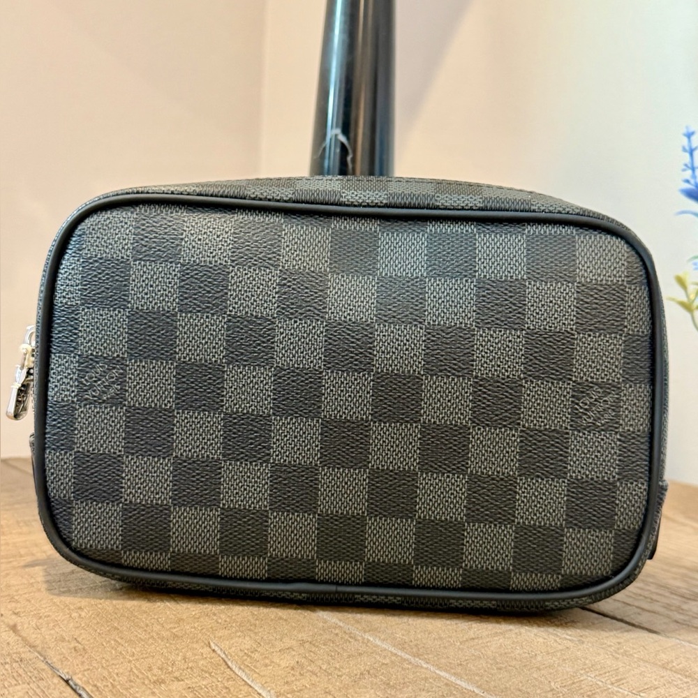 Authentic LOUIS VUITTON Graphite Damier toilet pouch pm/ bag